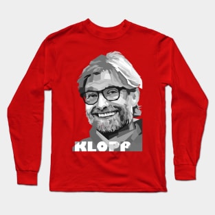 Jurgen klopp greyscale Long Sleeve T-Shirt